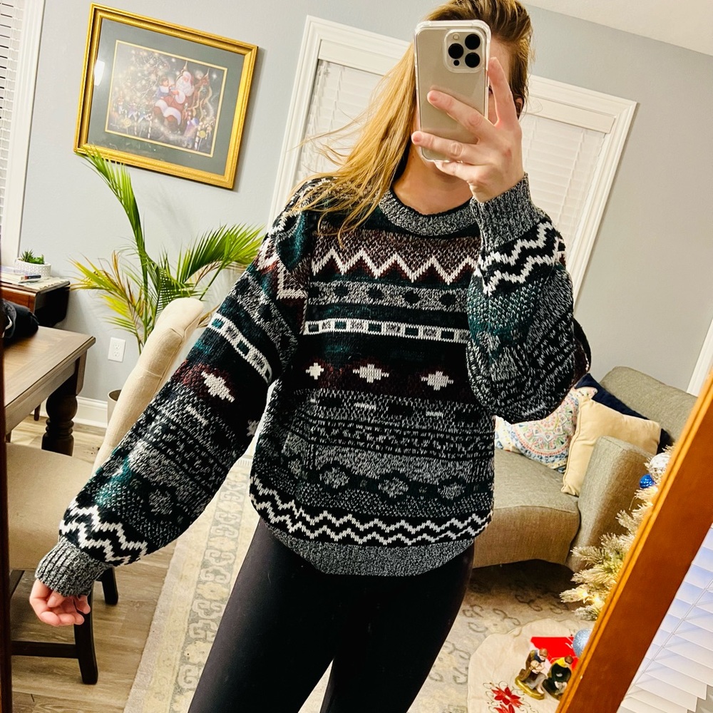 Aztec Print Sweater